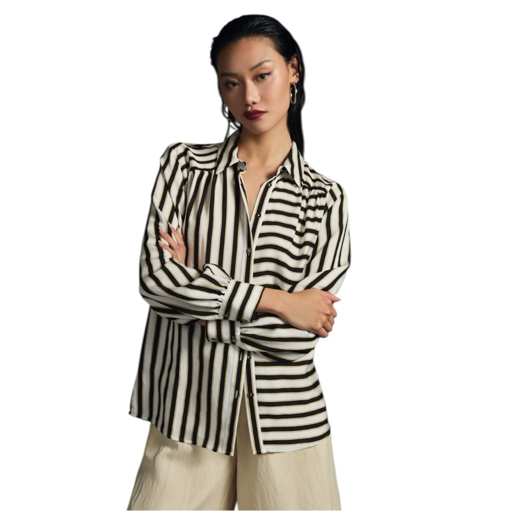 Maeve by Anthropologie Bennett Shirt Striped XS